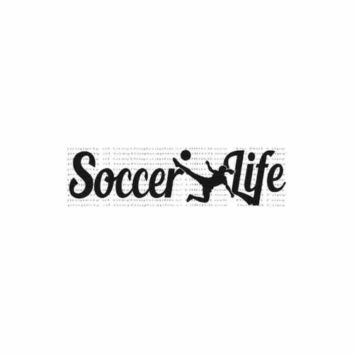 Soccer Life    Female Girl Woman Soccer Player Vinyl Decal High glossy, premium 3 mill vinyl, with a life span of 5 - 7 years!