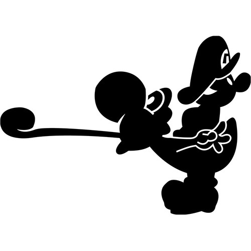 Mario Yoshi Licking  Vinyl Decal <div> High glossy, premium 3 mill vinyl, with a life span of 5 – 7 years! </div>