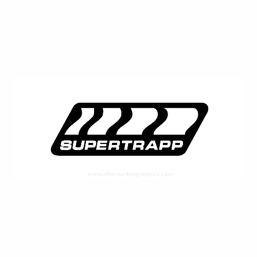 Supertrapp Exhaust v2 Motorcycle Vinyl Decal Set High glossy, premium 3 mill vinyl, with a life span of 5 - 7 years!