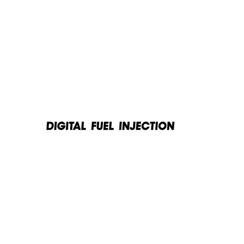 DIGITAL FUEL INJECTION Aftermarket Decal High glossy, premium 3 mill vinyl, with a life span of 5 - 7 years!