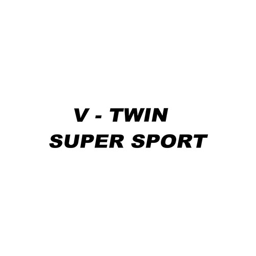 V-TWIN SUPER SPORT Aftermarket Decal High glossy, premium 3 mill vinyl, with a life span of 5 - 7 years!