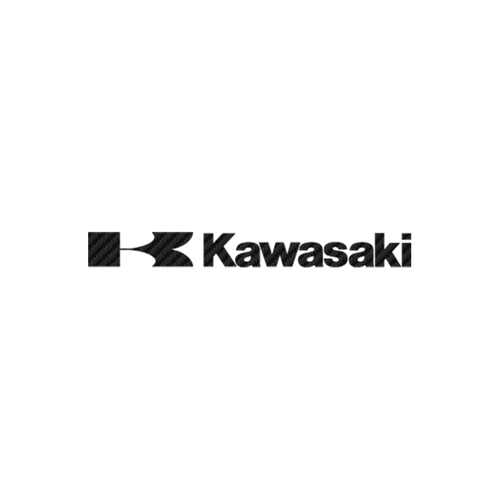 Kawasaki Logo carbone Vinyl Decal <div> High glossy, premium 3 mill vinyl, with a life span of 5 – 7 years! </div>