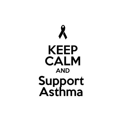 Saying keep calm and support asthma  decal High glossy, premium 3 mill vinyl, with a life span of 5 - 7 years!