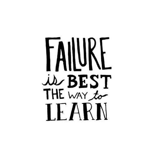 Saying failure is the best way to learn decal High glossy, premium 3 mill vinyl, with a life span of 5 - 7 years!