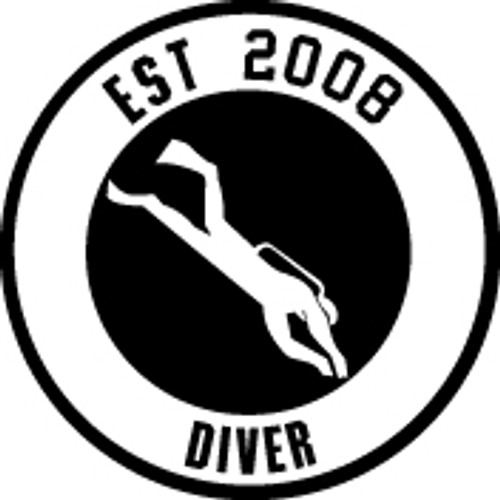 EST. Diver (Your Year) Vinyl Decal High glossy, premium 3 mill vinyl, with a life span of 5 - 7 years!