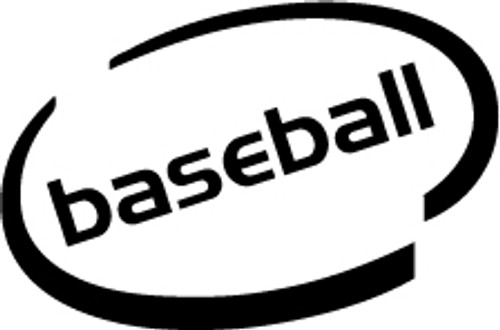 Baseball Oval Vinyl Decal High glossy, premium 3 mill vinyl, with a life span of 5 - 7 years!