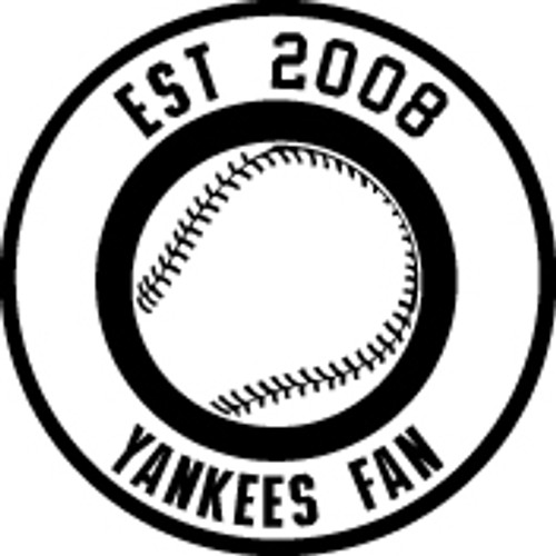 EST. Yankees Fan (Your Year) Vinyl Decal High glossy, premium 3 mill vinyl, with a life span of 5 - 7 years!
