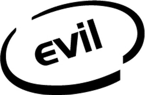 Evil Oval Vinyl Decal High glossy, premium 3 mill vinyl, with a life span of 5 - 7 years!