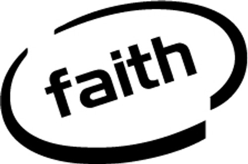 Faith Oval Vinyl Decal High glossy, premium 3 mill vinyl, with a life span of 5 - 7 years!