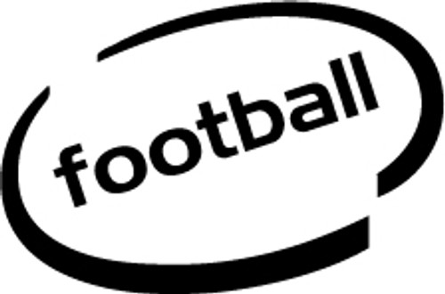Football Oval Vinyl Decal High glossy, premium 3 mill vinyl, with a life span of 5 - 7 years!