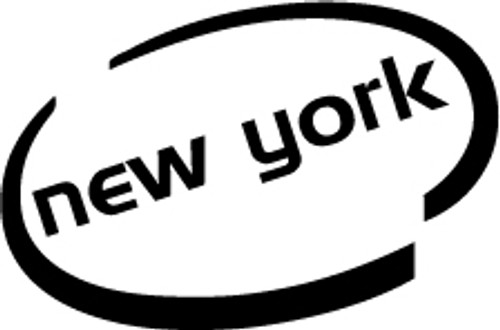 New York Oval Vinyl Decal High glossy, premium 3 mill vinyl, with a life span of 5 - 7 years!