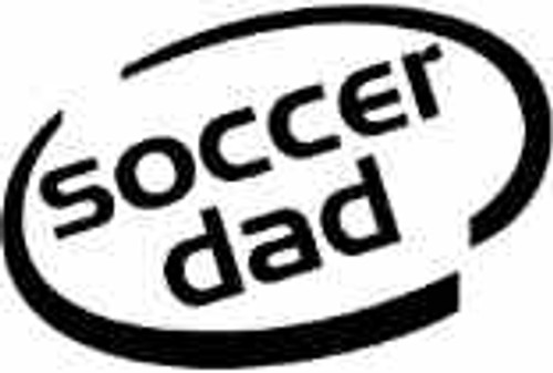 Soccer Dad Oval Vinyl Decal High glossy, premium 3 mill vinyl, with a life span of 5 - 7 years!