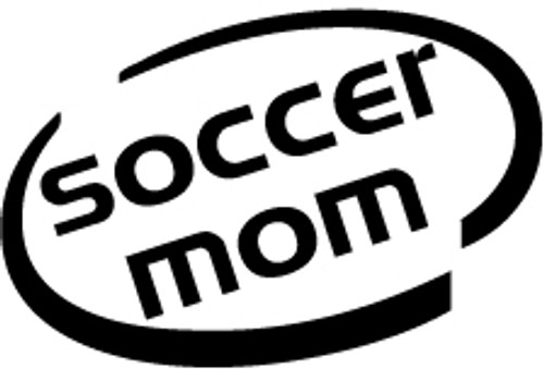 Soccer Mom Oval Vinyl Decal High glossy, premium 3 mill vinyl, with a life span of 5 - 7 years!