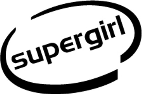 Supergirl Oval Vinyl Decal High glossy, premium 3 mill vinyl, with a life span of 5 - 7 years!