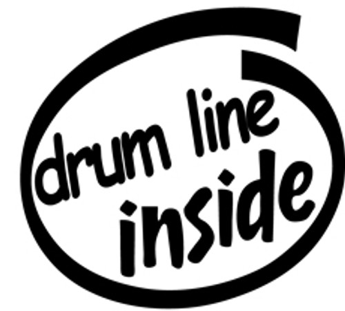 Drumline Inside Vinyl Decal High glossy, premium 3 mill vinyl, with a life span of 5 - 7 years!