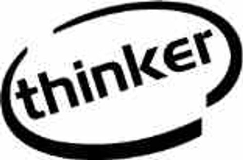 Thinker Oval Vinyl Decal High glossy, premium 3 mill vinyl, with a life span of 5 - 7 years!