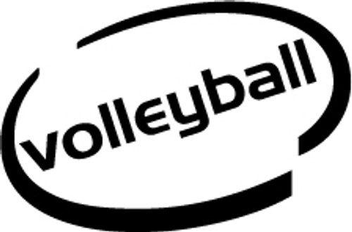 Volleyball Oval Vinyl Decal High glossy, premium 3 mill vinyl, with a life span of 5 - 7 years!