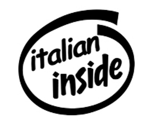 Italian Inside Vinyl Decal High glossy, premium 3 mill vinyl, with a life span of 5 - 7 years!