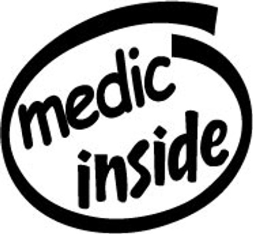 Medic Inside Vinyl Decal High glossy, premium 3 mill vinyl, with a life span of 5 - 7 years!