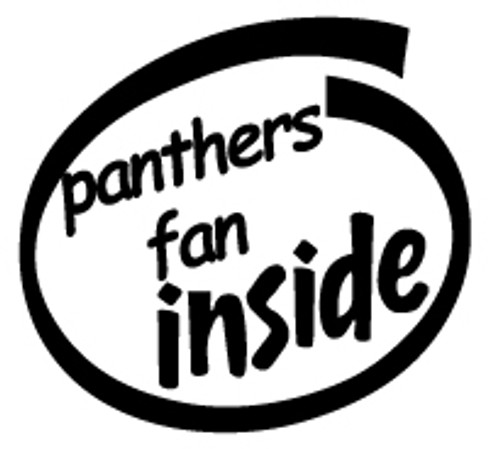 Panthers Fan Inside Vinyl Decal High glossy, premium 3 mill vinyl, with a life span of 5 - 7 years!