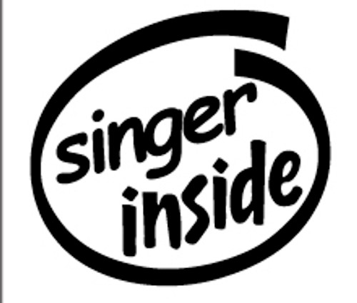 Singer Inside Vinyl Decal High glossy, premium 3 mill vinyl, with a life span of 5 - 7 years!