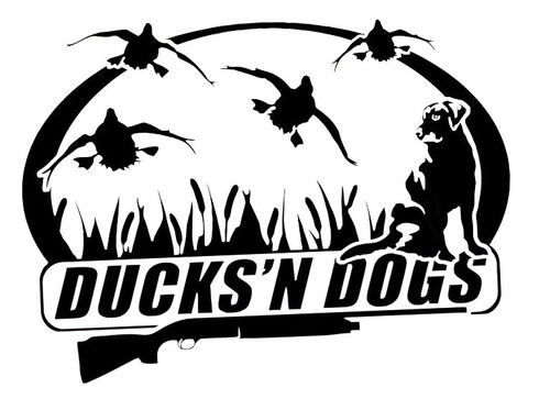 Duck Hunting & Dogs Vinyl Decal Sticker High glossy, premium 3 mill vinyl, with a life span of 5 - 7 years!