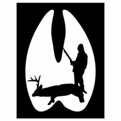 Deer Track Hunter  ver 2 Vinyl Decal High glossy, premium 3 mill vinyl, with a life span of 5 - 7 years!
