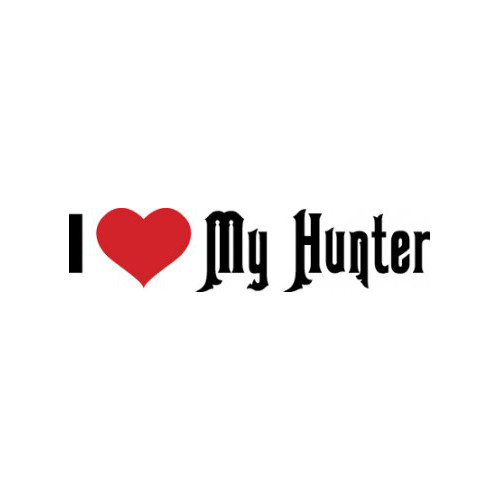 I LOVE MY HUNTER  Vinyl Decal High glossy, premium 3 mill vinyl, with a life span of 5 - 7 years!