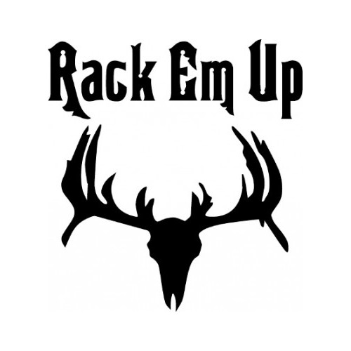 Rack Em Up  v1 Vinyl Decal High glossy, premium 3 mill vinyl, with a life span of 5 - 7 years!