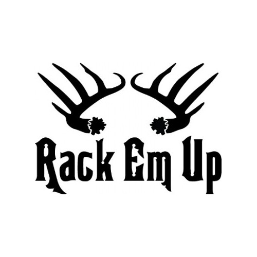 Rack Em Up v6 Vinyl Decal High glossy, premium 3 mill vinyl, with a life span of 5 - 7 years!