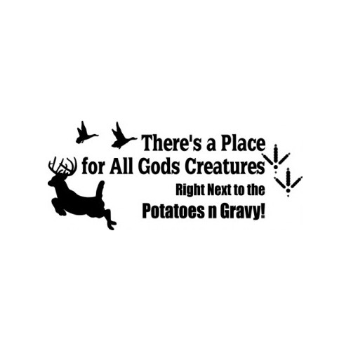 There's A Place...Dinner Table  Vinyl Decal High glossy, premium 3 mill vinyl, with a life span of 5 - 7 years!