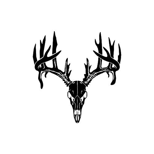 Buck Antlers Skull  Sticker Style 1 Vinyl Decal High glossy, premium 3 mill vinyl, with a life span of 5 - 7 years!