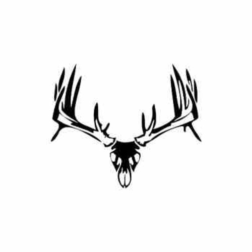 Buck Antlers Skull  Sticker Style 4 Vinyl Decal High glossy, premium 3 mill vinyl, with a life span of 5 - 7 years!