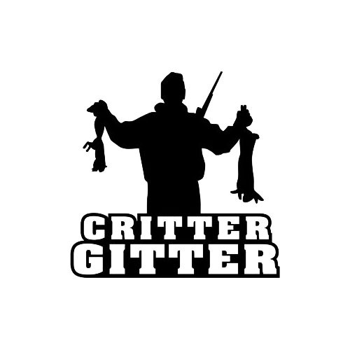 Critter Gitter  Sticker Vinyl Decal High glossy, premium 3 mill vinyl, with a life span of 5 - 7 years!