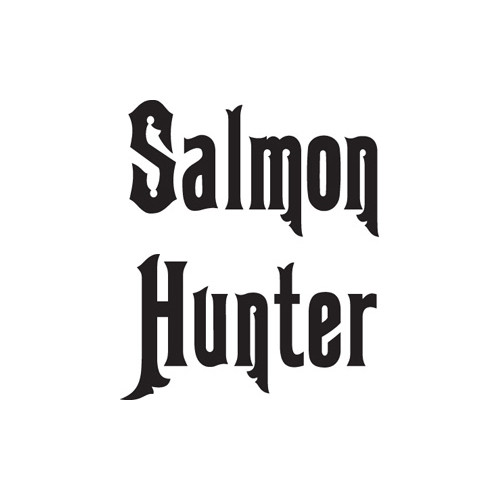 Salmon Hunter Vinyl Decal High glossy, premium 3 mill vinyl, with a life span of 5 - 7 years!