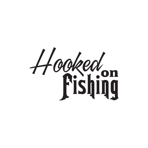 Hooked on Fishing Vinyl Decal High glossy, premium 3 mill vinyl, with a life span of 5 - 7 years!