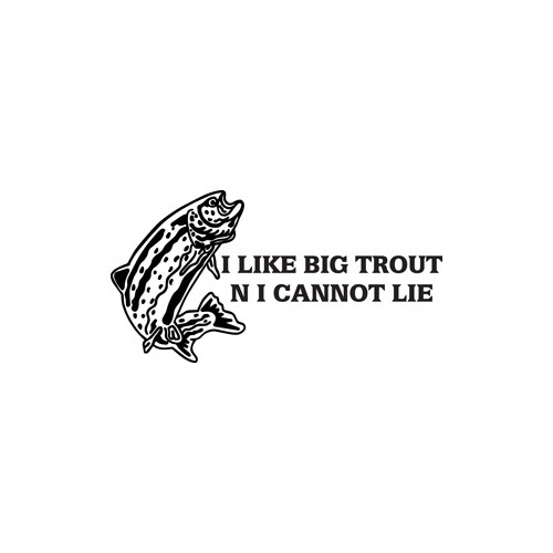 I Like Big Trout Vinyl Decal High glossy, premium 3 mill vinyl, with a life span of 5 - 7 years!