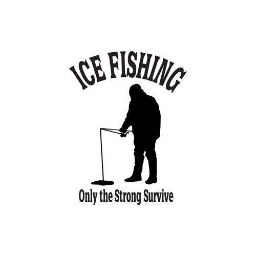 Ice Fishing Vinyl Decal High glossy, premium 3 mill vinyl, with a life span of 5 - 7 years!