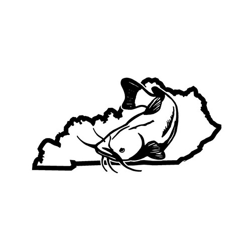 Kentucky Catfish ver2   Vinyl Decal High glossy, premium 3 mill vinyl, with a life span of 5 - 7 years!