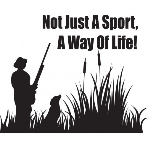 NOT JUST A SPORT A WAY OF LIFE verver1ver2  Vinyl Decal High glossy, premium 3 mill vinyl, with a life span of 5 - 7 years!