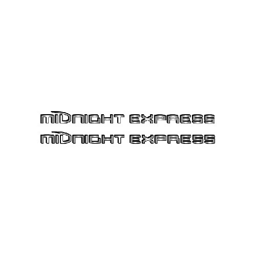 Midnight Express Boat Vinyl Decal Kit High glossy, premium 3 mill vinyl, with a life span of 5 - 7 years!