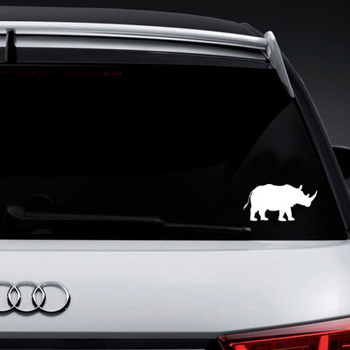 Rhinoceros Rhino Vinyl Decal Sticker High glossy, premium 3 mill vinyl, with a life span of 5 - 7 years!