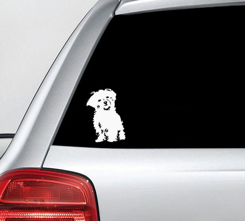 Bichon Frise Dog Vinyl Decal Sticker High glossy, premium 3 mill vinyl, with a life span of 5 - 7 years!