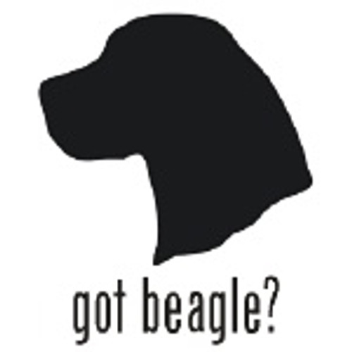 Got Beagle? Hound Dog Head  Silhouette  Decal High glossy, premium 3 mill vinyl, with a life span of 5 - 7 years!