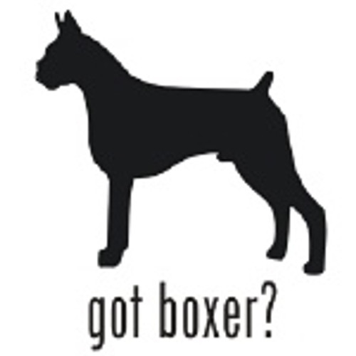 Got Boxer? Dog  Silhouette  Decal  v.2 High glossy, premium 3 mill vinyl, with a life span of 5 - 7 years!