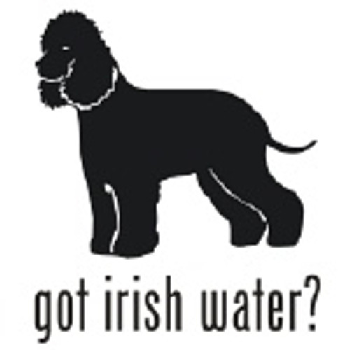 Got Irish Water? Spaniel Dog  Silhouette  Decal High glossy, premium 3 mill vinyl, with a life span of 5 - 7 years!