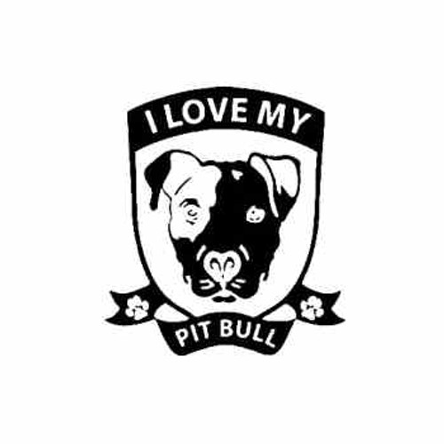 Pitbull  v2 Vinyl Decal High glossy, premium 3 mill vinyl, with a life span of 5 - 7 years!
