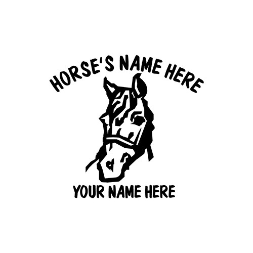 Horse S Head  ver3  Vinyl Decal High glossy, premium 3 mill vinyl, with a life span of 5 - 7 years!