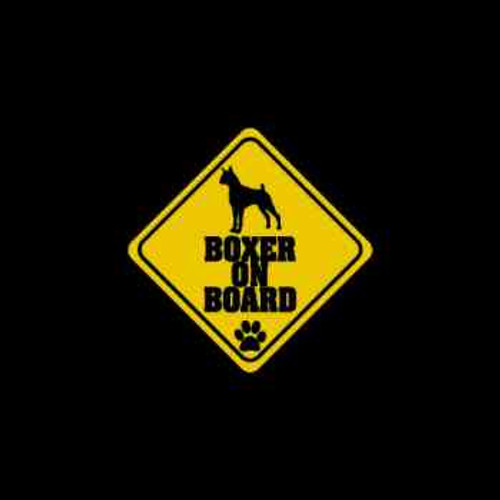 Boxer on Board     Vinyl Decal High glossy, premium 3 mill vinyl, with a life span of 5 - 7 years!