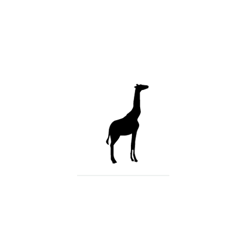 Giraffe 1 Vinyl Decal High glossy, premium 3 mill vinyl, with a life span of 5 - 7 years!